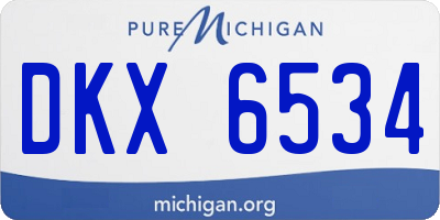 MI license plate DKX6534