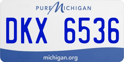 MI license plate DKX6536