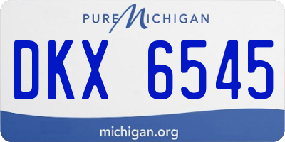 MI license plate DKX6545