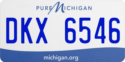 MI license plate DKX6546