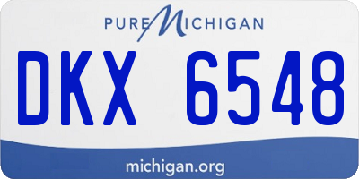 MI license plate DKX6548