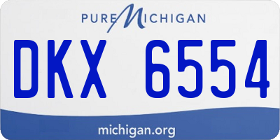 MI license plate DKX6554