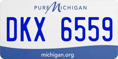 MI license plate DKX6559
