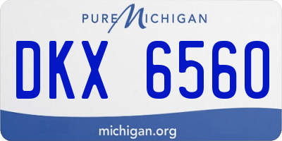 MI license plate DKX6560