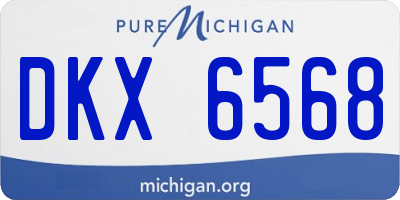 MI license plate DKX6568
