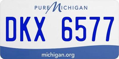 MI license plate DKX6577