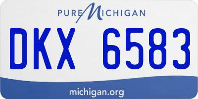 MI license plate DKX6583