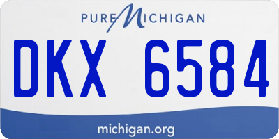 MI license plate DKX6584