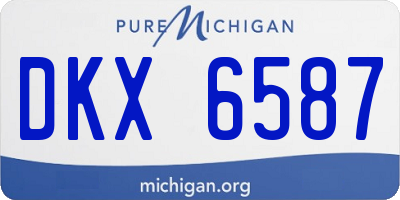 MI license plate DKX6587