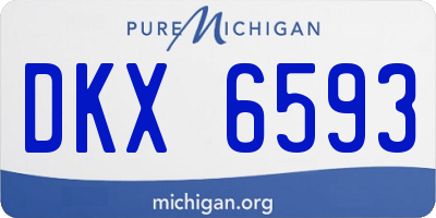 MI license plate DKX6593
