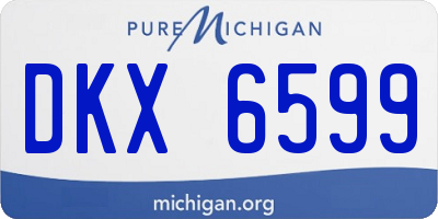 MI license plate DKX6599