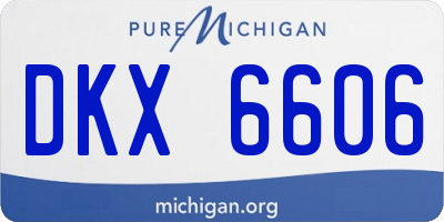 MI license plate DKX6606