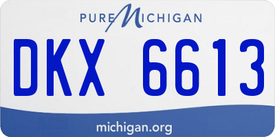 MI license plate DKX6613