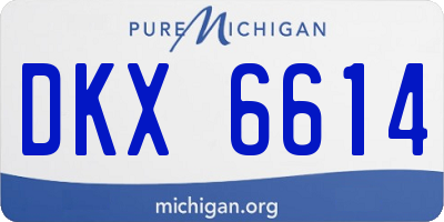 MI license plate DKX6614
