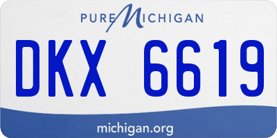MI license plate DKX6619