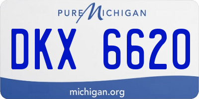 MI license plate DKX6620