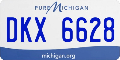 MI license plate DKX6628