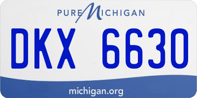 MI license plate DKX6630