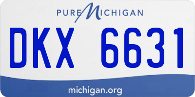 MI license plate DKX6631