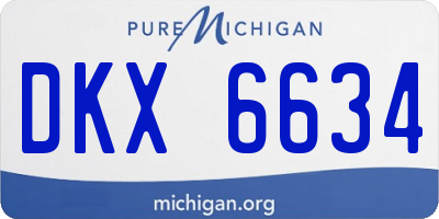 MI license plate DKX6634