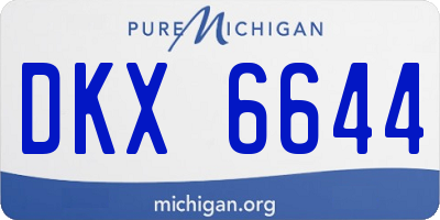 MI license plate DKX6644