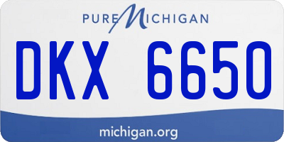 MI license plate DKX6650
