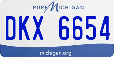 MI license plate DKX6654