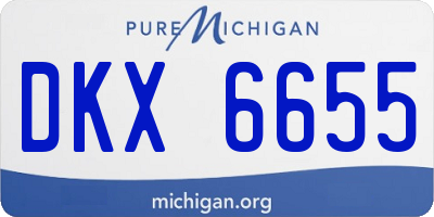 MI license plate DKX6655