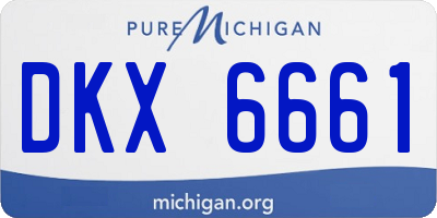 MI license plate DKX6661