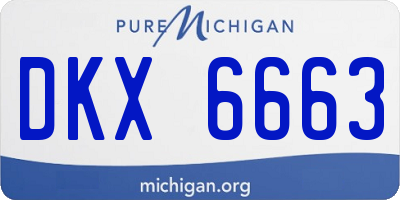 MI license plate DKX6663