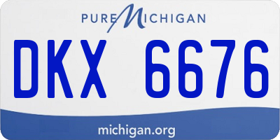 MI license plate DKX6676