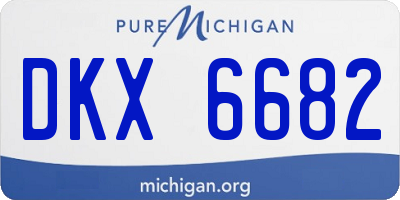 MI license plate DKX6682