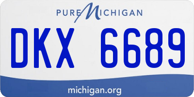 MI license plate DKX6689