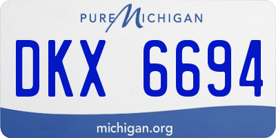 MI license plate DKX6694