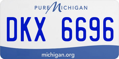 MI license plate DKX6696