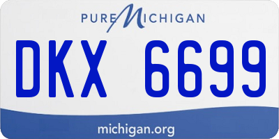 MI license plate DKX6699