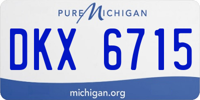 MI license plate DKX6715