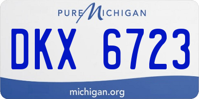 MI license plate DKX6723
