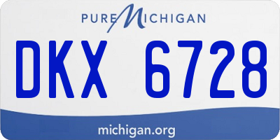 MI license plate DKX6728
