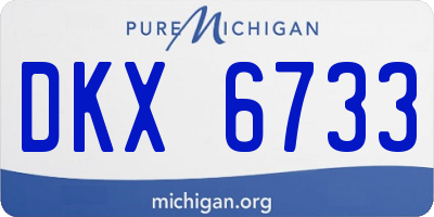 MI license plate DKX6733