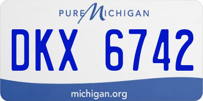 MI license plate DKX6742