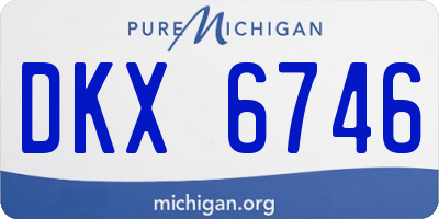MI license plate DKX6746