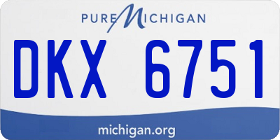 MI license plate DKX6751