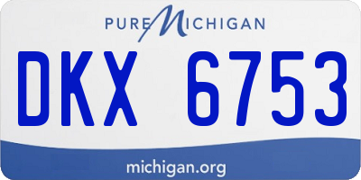 MI license plate DKX6753