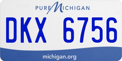 MI license plate DKX6756
