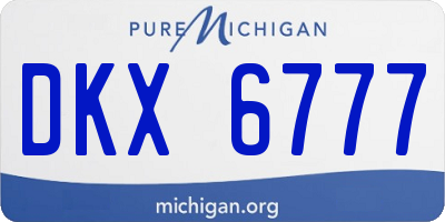 MI license plate DKX6777