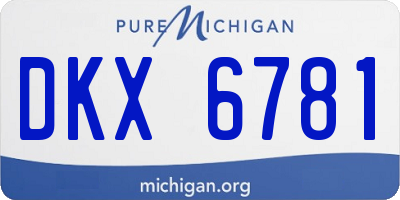 MI license plate DKX6781