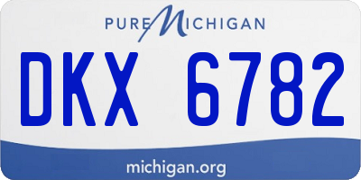 MI license plate DKX6782