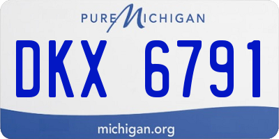 MI license plate DKX6791