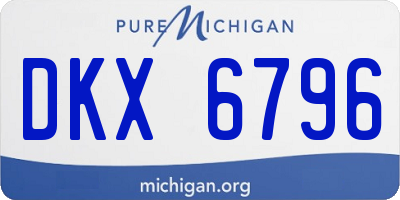 MI license plate DKX6796